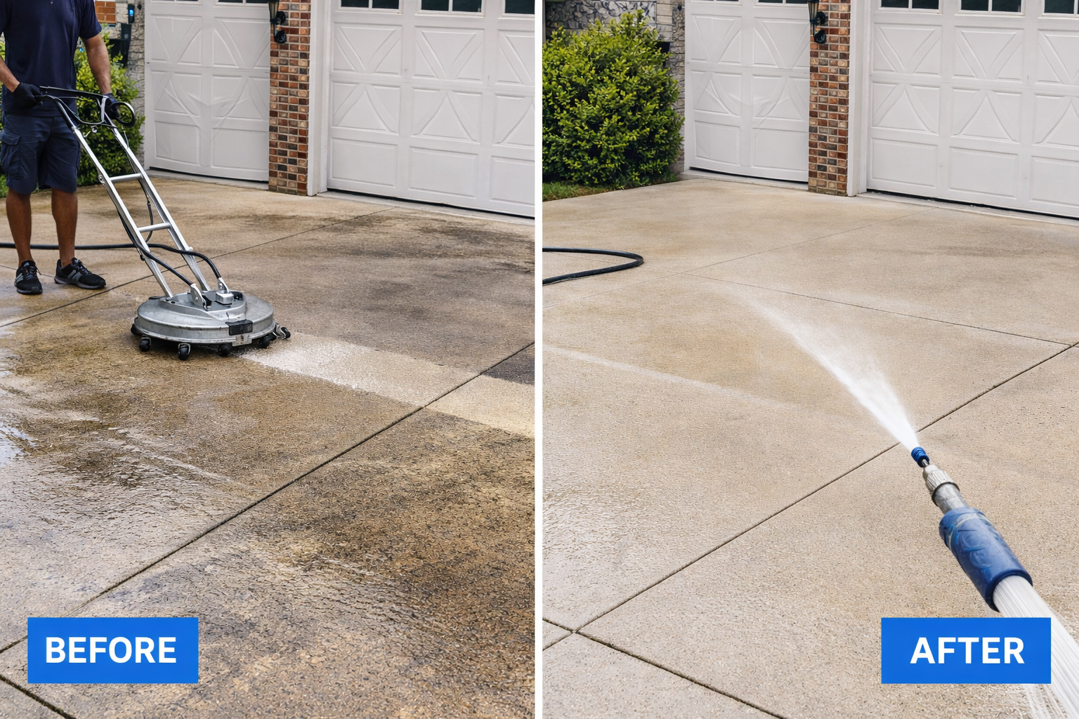 Commercial concrete and walkway cleaning by TriviaGroup